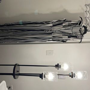 Black and white striped jumpsuit